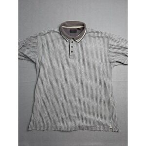 Cougar Ltd Polo Shirt Men's XL Gray‎ Geometric Cotton Golf Tennis Performance